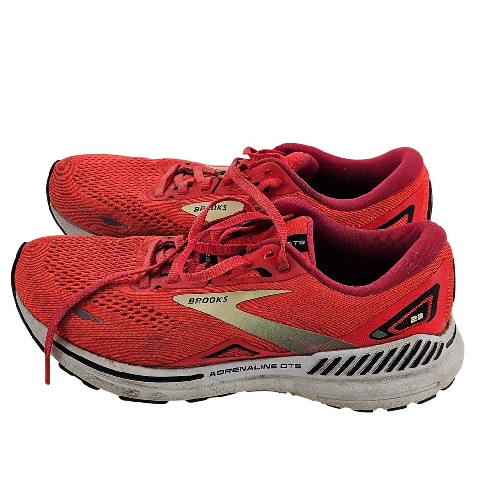 Brooks Adrenaline GTS 23 Womens Running Shoes Coral Red Sneakers Size 10.5